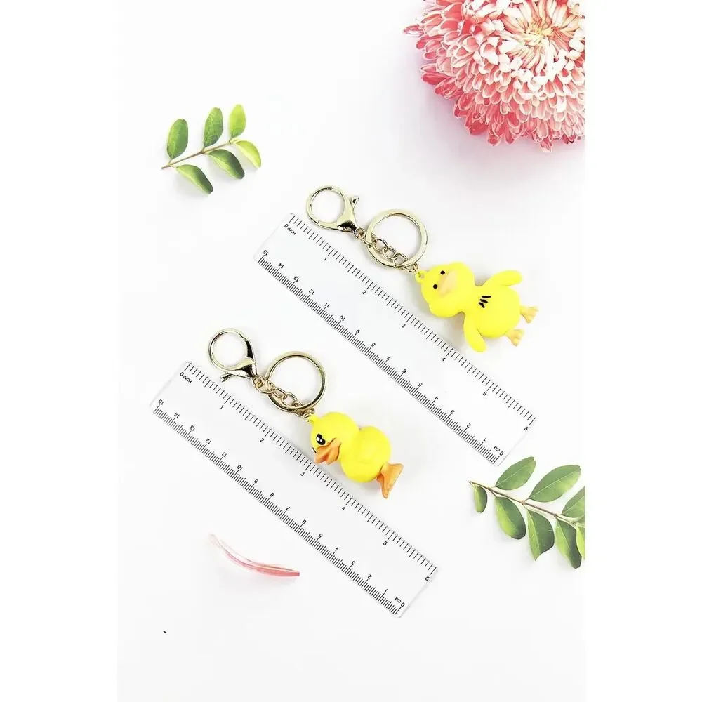 Cute Little Duckie Keychain Key Ring Purse Backpack Charm Keychain